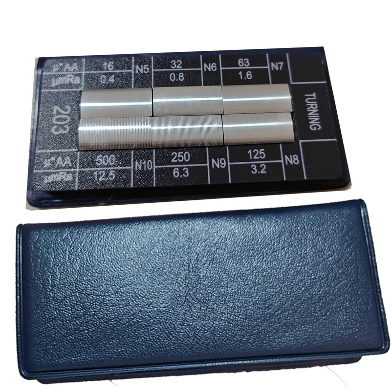 6Pcs Turning Surface Roughness Comparators,Roughness Test Block Ra0.05-12.5mm Microfinish Comparato