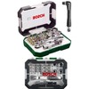 BOSCH 2607017392 Mini Ratchet Screwdriver Set, 27 Pieces, Extra Handle