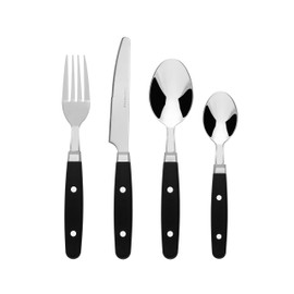 Bon Henley 16-Piece Stainless Steel Cutlery Set - Black