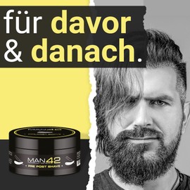 MAN42 Pre/Post Shaving Cream, Before and After Shaving Cream, 100 ml