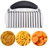 JAYVAR Large Crinkle Cutter French Fry Cutter, Large Crinkle Potato