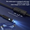 ENNOVOR Endoscope Dual-Lens 1920P HD Borescope Camera,16.4ft Semi-Rigid Snake Camera
