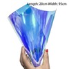 Leliafleury 20cm*95cm Holographic Clear PVC Vinyl Transparent Iridescent Vinyl Laser