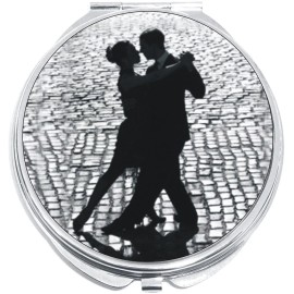 NewCharms Dance Black and White Compact with Mirrors - Perfect for your Pocket or Purse