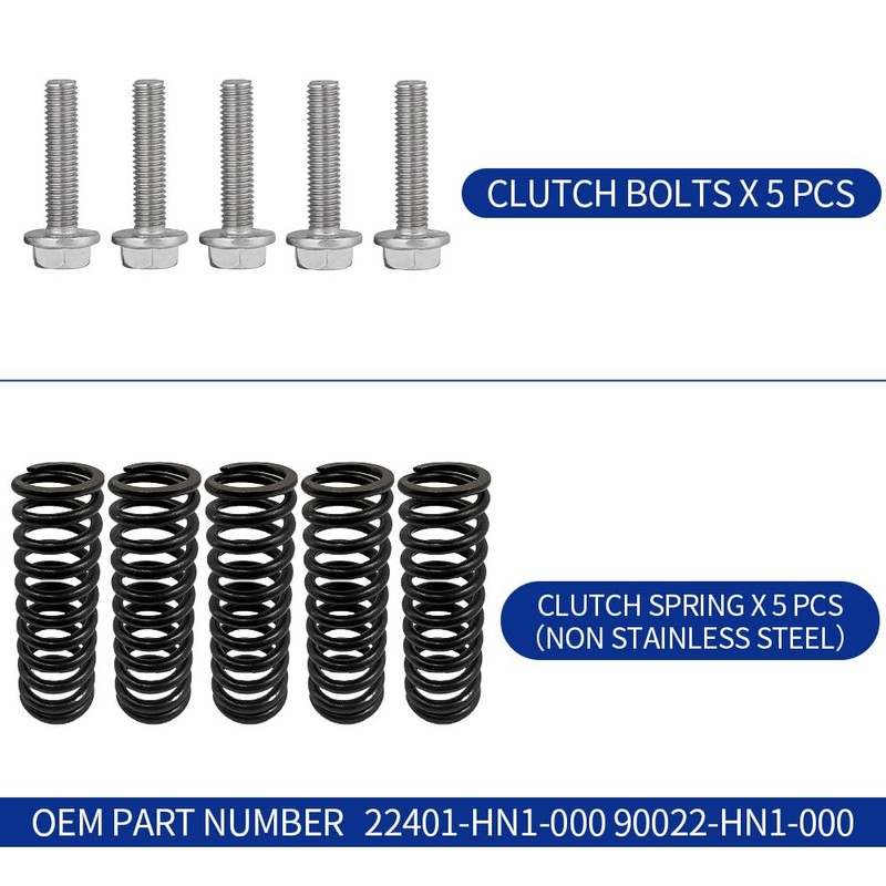 400EX Stainless Steel Bolt Screw & Clutch Spring Kit Compatible