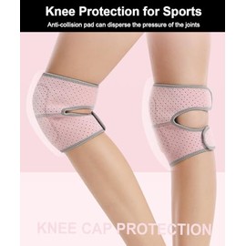 SUJAYU Soft Dance Knee Pads for Kids Women Men, Volleyball Knee Pads for Women Men Wrestling Gear, Knee Protector Crash Pad Snowboarding Gear with Adj