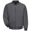 Red Kap Men's Solid Team Jacket, Charcoal, Long 3X-Large