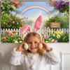 Easter Backdrop for Photography Banner - High-Density Non-Reflective Fabric Happy