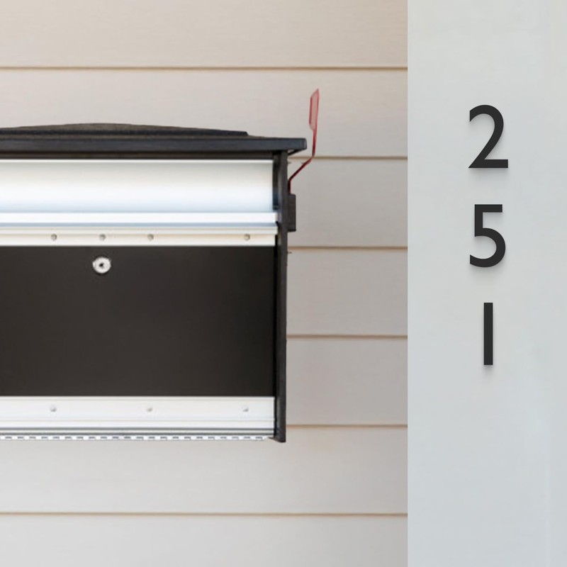 Architectural Mailboxes 3582B-5 4 inch Solid Brass Floating House Number,