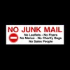 USSP&S No Junk Mail Sticker - Black, Letter Print, Rectangular,