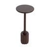 Kate and Laurel Nisha Modern Mango Wood Round Drink Table,
