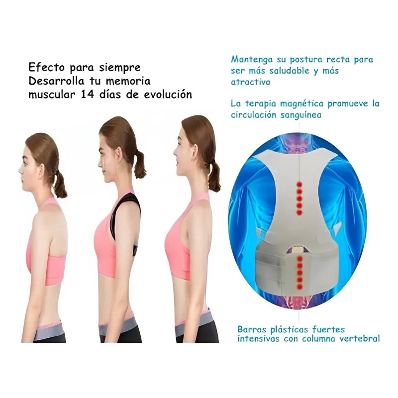 Chaleco Corrector De Postura Con Imanes Para Hombre Y Mujer