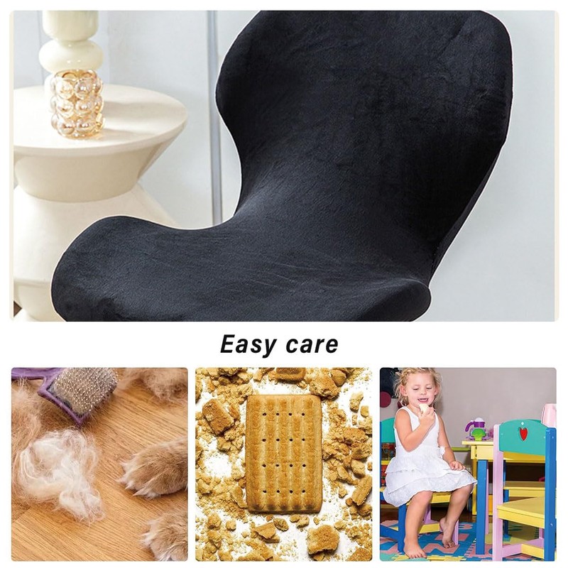 Daunkang Bar Stool Covers with Back Velvet Stretch Counter Height