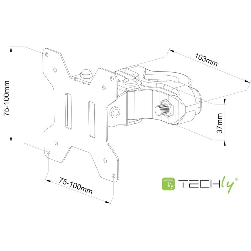 Techly ICALCD100BK Black
