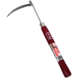 千吉 得得除草鎌 草取り・草削り用 110mm 草の中でも目立つ赤グリップ