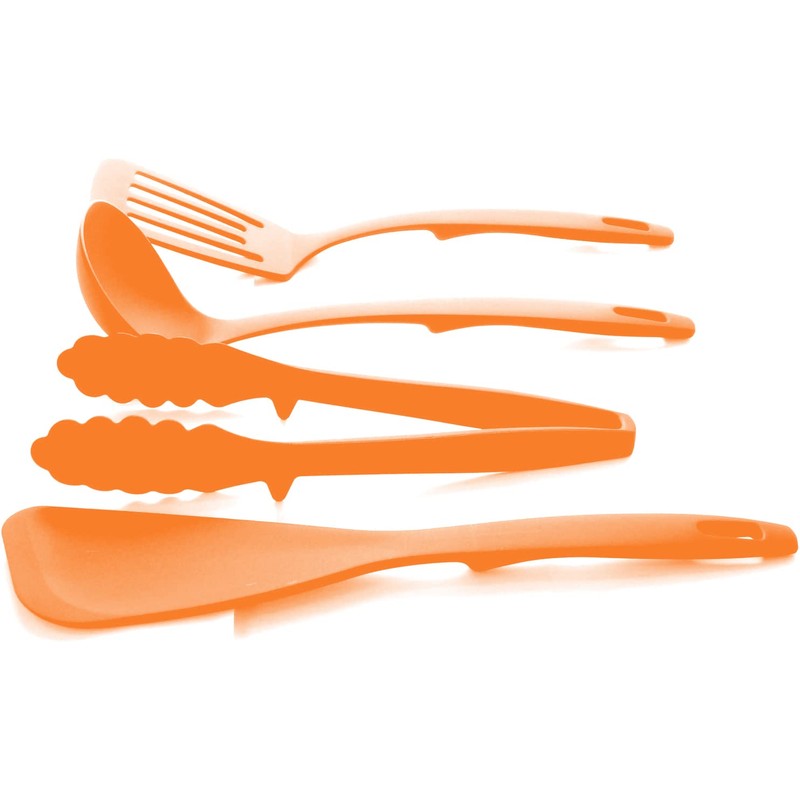 Nagao Tsubamesanjo Kitchen Tool Set of 4 Turner, Ladle, Tongs,