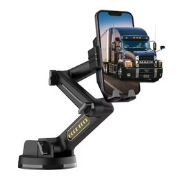 Car Phone Mount for Navigation – Adjustable Height Suction Cup Holder for Dashboard or Windshield Driving