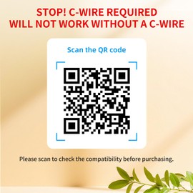 Smart Thermostat for House, WiFi Programmable Thermostat, Compatible with Alexa and Google Assistant, Remote Control Tuya/Smart Life, 𝗖-𝗪𝗶𝗿𝗲 𝗥𝗲𝗾𝘂𝗶𝗿𝗲𝗱 (Black)