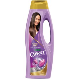 Caprice Shampoo Especialidades Acti-Ceramidas 2 en 1 750 ml. Fórmula Avanzada con Nutricapsulas que Ayuda a Fortalecer tu Cabello y a Reparar el Daño Causado por Productos Químicos
