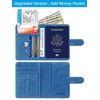 Funda para pasaporte con bloqueo RFID, funda de piel para