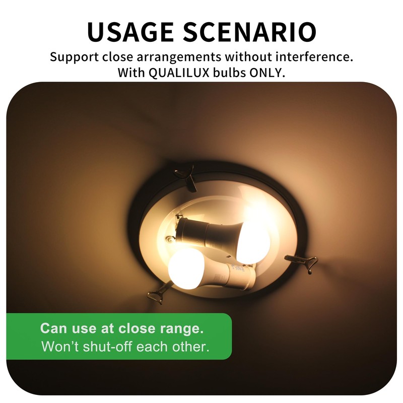Qualilux Dusk to Dawn Light Bulbs, Auto On/Off Light Sensing
