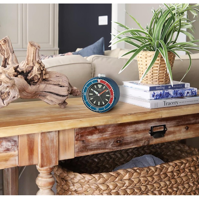 Seiko Mai Modern Non Ticking Bedroom Alarm Clock, 4 Inch,