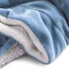 Bedsure Sherpa Fleece Blanket Throw Size Slate Blue Plush Throw