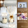 Crystal Scented Candle & Reed Diffuser Set with Amethyst |