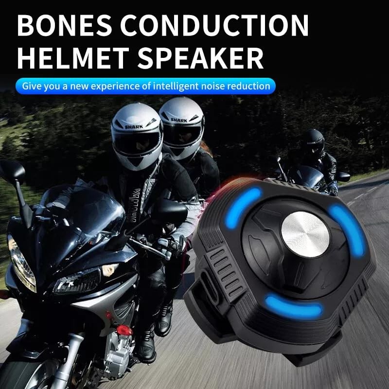 WXWBFAO Bone Conduction Motorcycle Helmet Wireless Bluetooth Speaker Waterproof Earphone