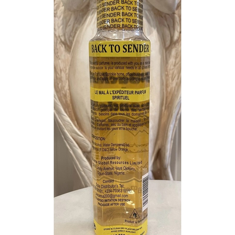 Back to Sender Spiritual Perfume 500ML LARGE SIZE