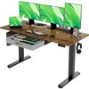 Seang Standing Desk with Drawer, 55" x 24" Height Adjustable