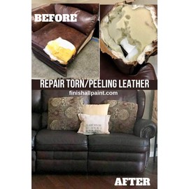 Finish-All-in-One Paint Bond-N-Flex Vinyl & Leather Repair, 8oz Kit Weathervane (Charcoal)