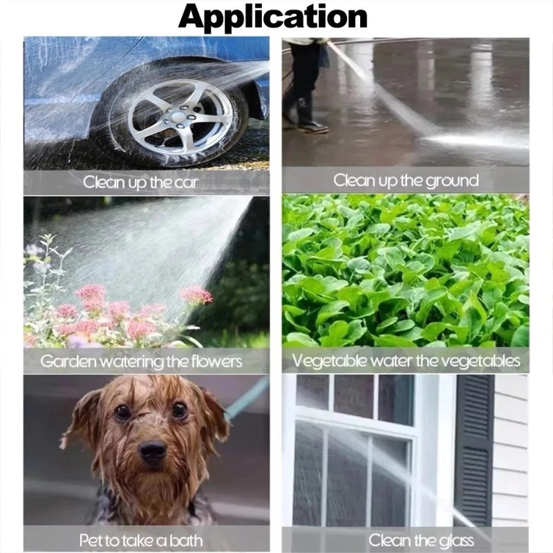 Metal High-Pressure Water Spray Gun Nozzle for Garden Hose