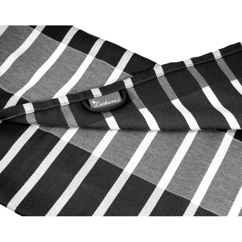 Lashuma Tea Towels Cotton Set, Dry Towels Striped Black -