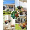 Qubigko Artificial Hanging Flowers Basket for Outdoors, 2-Pack Hanging Planters