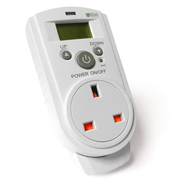 Elixir Gardens Analogue & Digital Plug In Thermostat/Humidistat | Temperature/Humidity