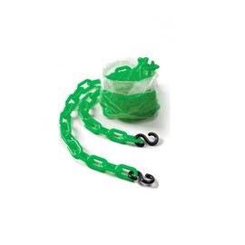 Plastic decorative safety security chain 10FT, Crowd Control Center (GREEN+SHOOKS)