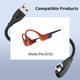 YANMONGI for SHOKZ OpenSwim Pro S710 Charging Cable, Charging USB A+USB C Portable Magnetic Charging Cable [2 Pack]