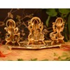 NOBILITY Decorative Laxmi Ganesha Sitting Diya Statue - Puja Showpiece