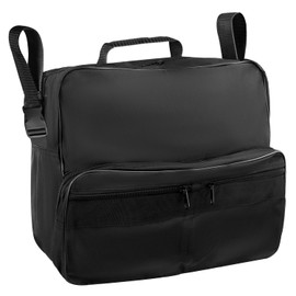 QWORK® Wheelchair Bag, Rear Wheelchair Bags, Bag for Walker, Wheelchair Accessories, black