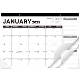 2025 Desk Calendar - Desk Calendar 2025, Jan. 2025 - Dec. 2025, 17"x12" Desktop Calendar with Notes, Corner Protector, Ruled Blocks