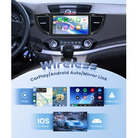 8 Core Qual-comm Snapdragon Chip, 4G+64G Stereo for Honda CRV 2012 2013 2014 2015 2016 Car Radio, Wireless Carplay Android Auto, 9" IPS Touch Screen Stereo for CRV, GPS+WiFi Backup Camera Bluetooth