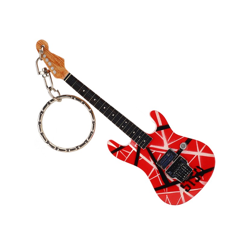 Guitar Keychain Portable Cute Mini Guitar Pendant Key Chain Ring