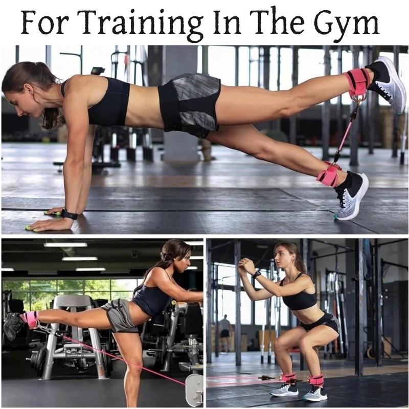 Goxfaca 1Pair Ankle Strap for Cable Machines and Resistance Bands,Gym