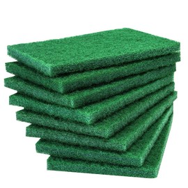 8PCS Scouring Pad - Premium Heavy Duty Scrub Pads, Reusable Household Green Dish Scrubber, Multipurpose Scour pad - for Kitchen Scrubber & Metal Grills, 3.9 x 5.9 x 0.36IN