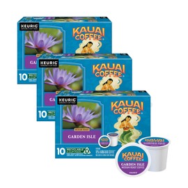 Kauai Coffee Garden Isle Medium Roast - Compatible with Keurig K-Cup Brewers, 10 CT (Pack of 3)