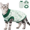 DENTRUN Sleeveless Cat Vest with Dinosaur Print, Breathable Ultra-Soft Dralon