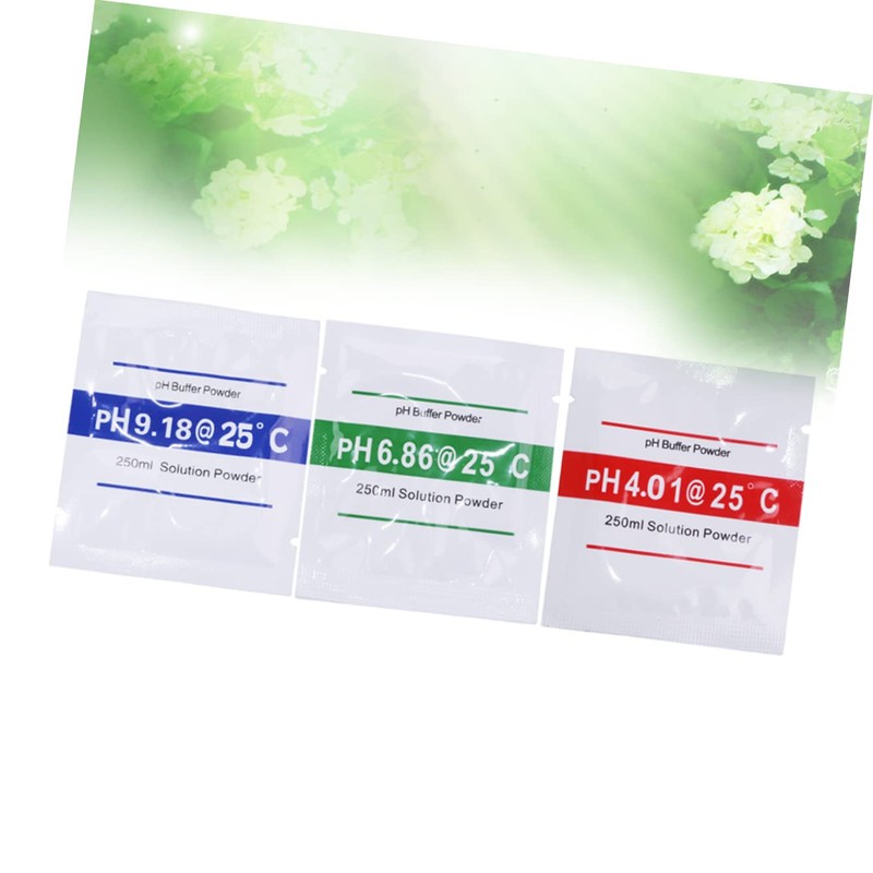 Baluue 9 Pcs Ph Calibration Buffer Powder Distilled Water Solution