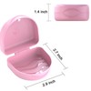 Retainer Cases(2pcs), Solid Orthodontic Retainer Cases-Pink