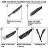 Black Durable Plastic Handle Replaceable Blade Professional Straight Edge Barber